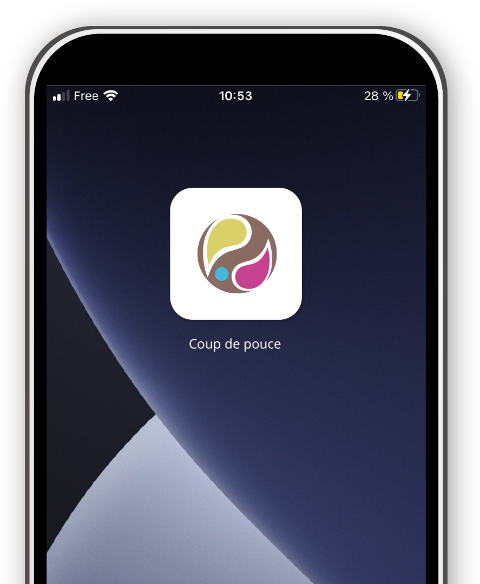 smartphone application coup de pouce animation